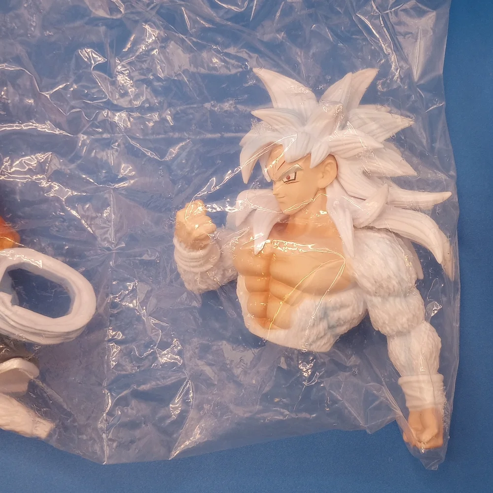 30cm Dragonball Z Goku Son White Hair Saiyan Anime Otaku Large GT Figure Toy